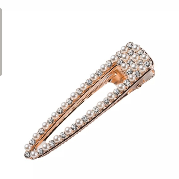 Accessories - Trendy hair pearl and rhinestone barrette